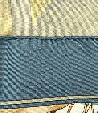 Hermes Scarf Carre 90 Silk 100% Forest Hunting — view 7