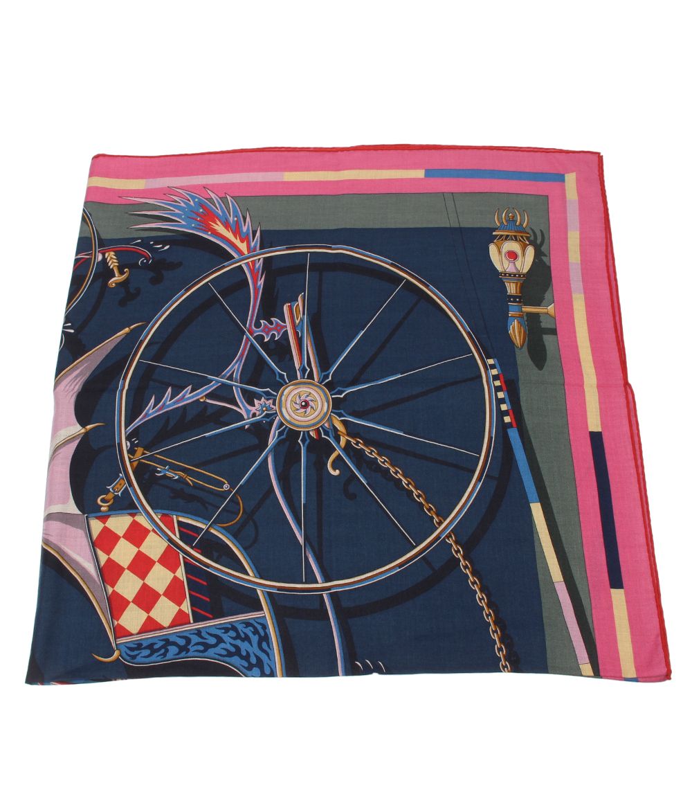 Hermes Large Shawl Scarf Voitures en Equilibre Elaborate Carriage — view 2