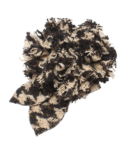 Chanel Corsage Gold Camellia Tweed Brooch