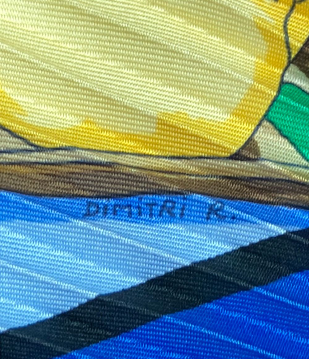 Hermes Pleated Scarf Carre 90 Silk 100% Inle Lake Floating Market — view 5