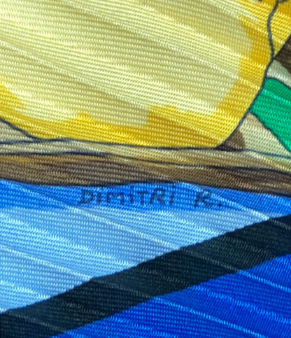 Hermes Pleated Scarf Carre 90 Silk 100% Inle Lake Floating Market — view 5