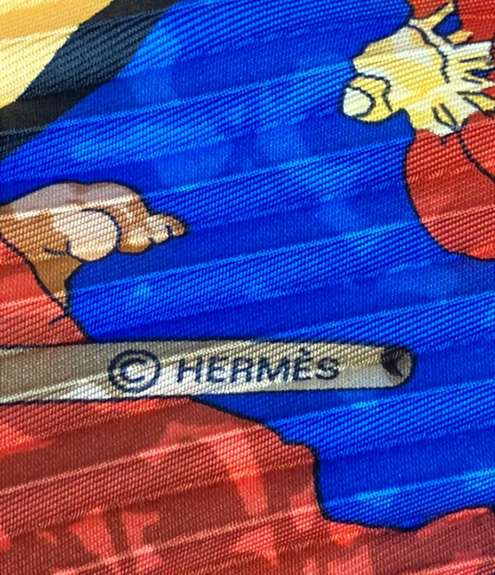 Hermes Pleated Scarf Carre 90 Silk 100% Inle Lake Floating Market — view 2