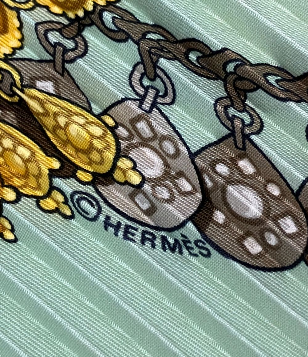 Hermes Pleated Scarf Carre 90 Silk 100% Kosmima — view 2