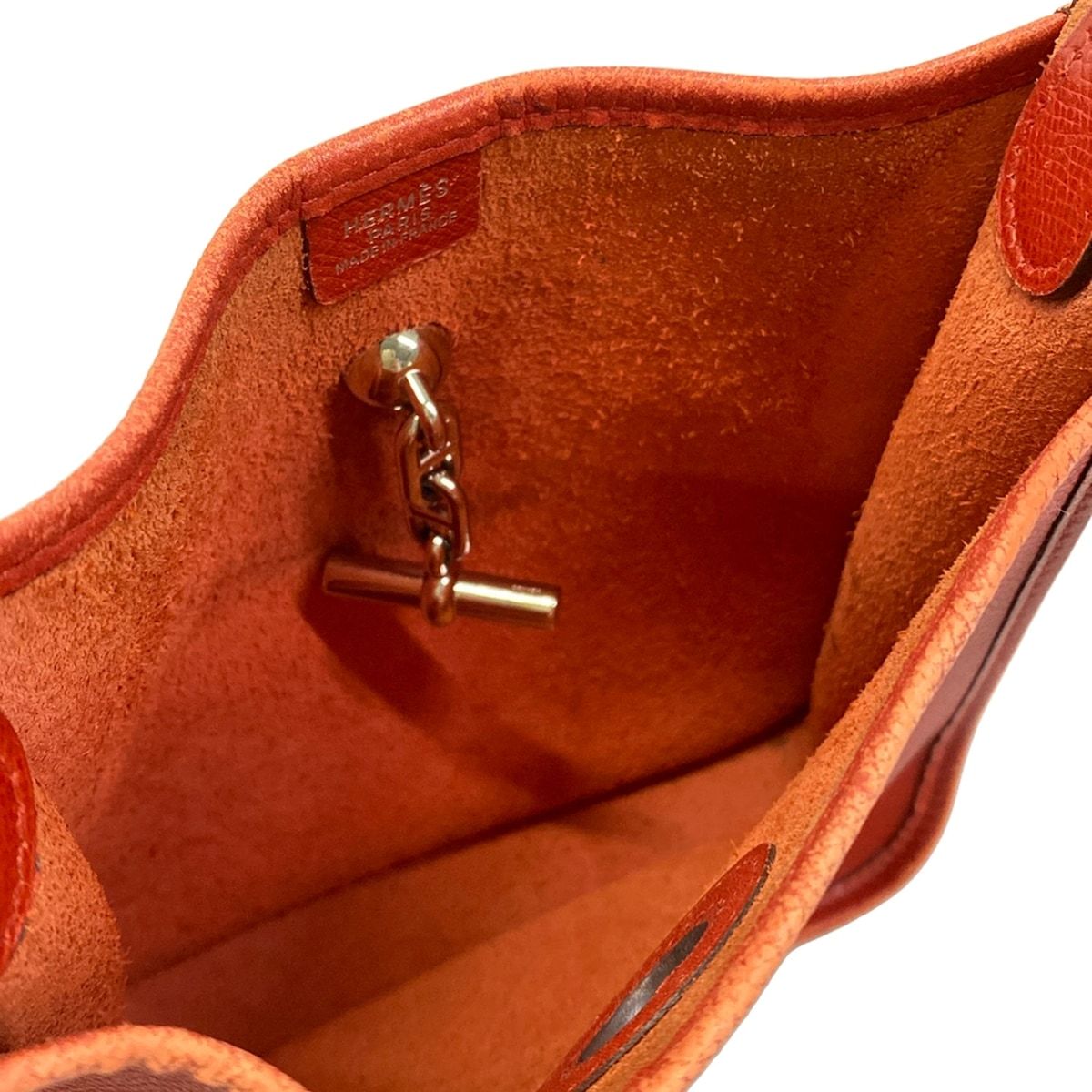Hermes Shoulder Bag Vespa TPM Rouge Vif Silver — view 7