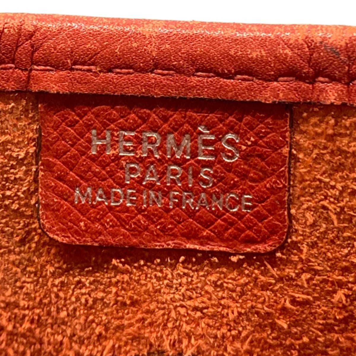 Hermes Shoulder Bag Vespa TPM Rouge Vif Silver — view 8