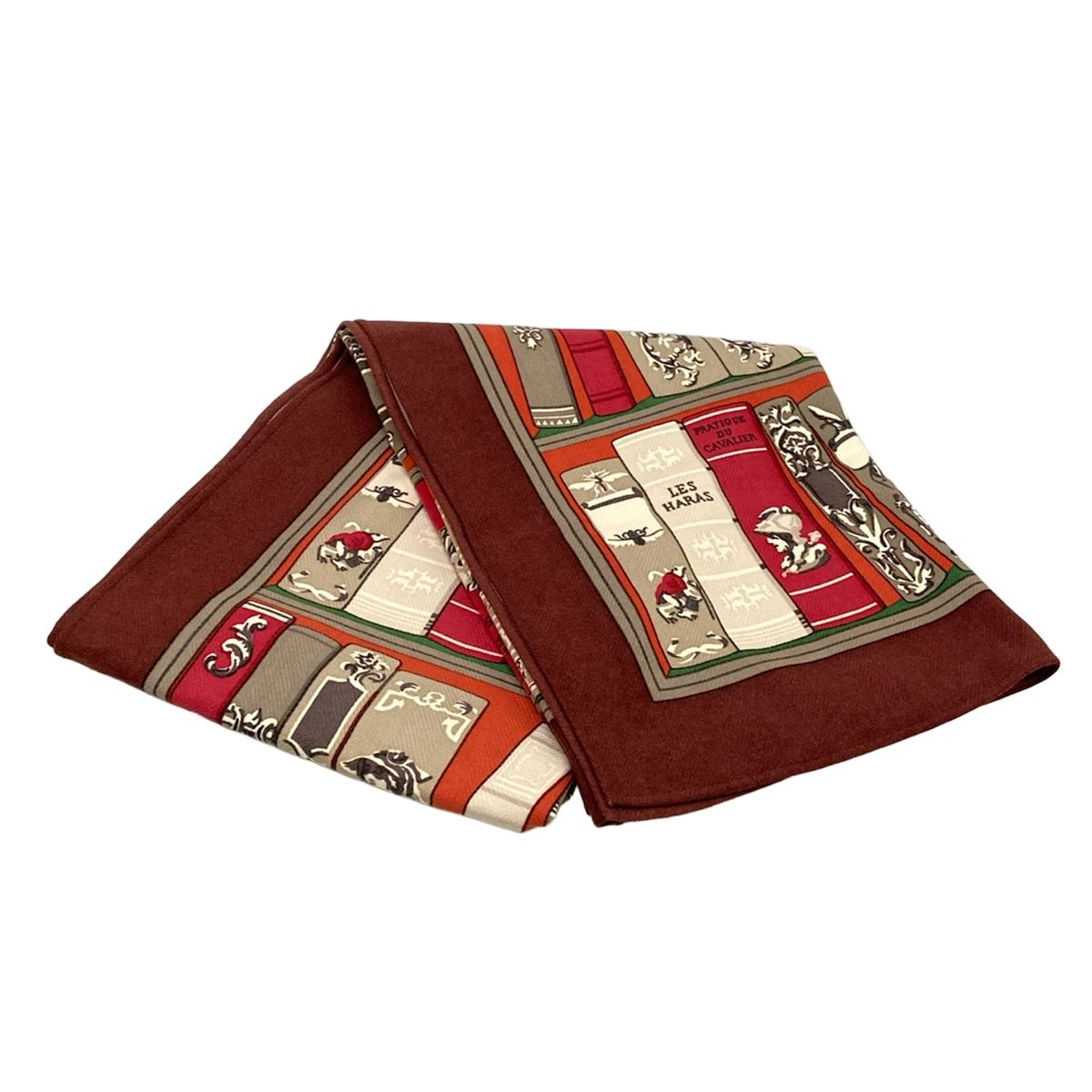Hermes Blanket Gray Beige Bordeaux Multi Cashmere