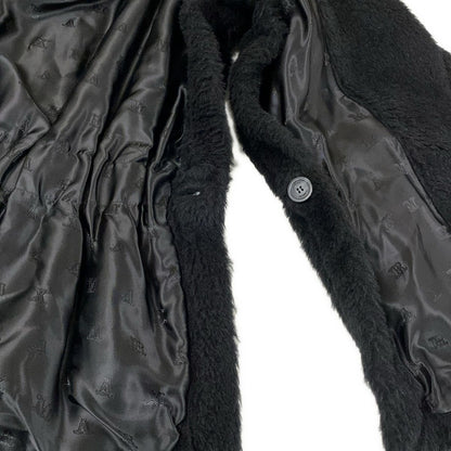 Max Mara Poncho SM New Ababo Teddy Bear Cape Black Winter Wool Alpaca — view 8