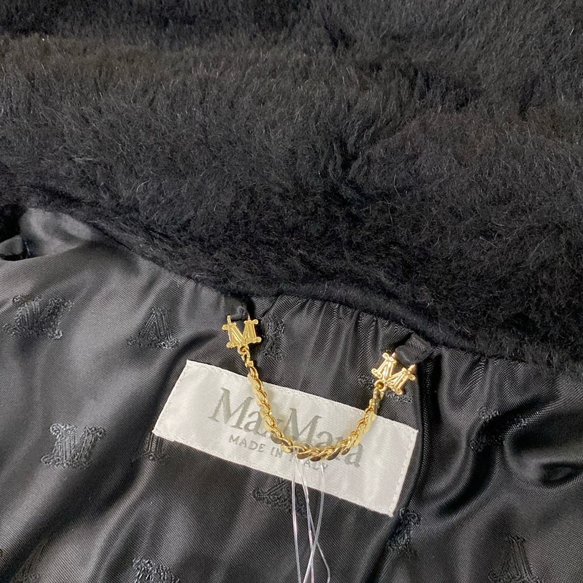 Max Mara Poncho SM New Ababo Teddy Bear Cape Black Winter Wool Alpaca — view 6