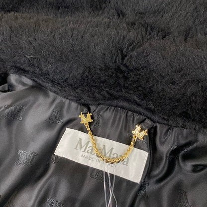 Max Mara Poncho SM New Ababo Teddy Bear Cape Black Winter Wool Alpaca — view 6