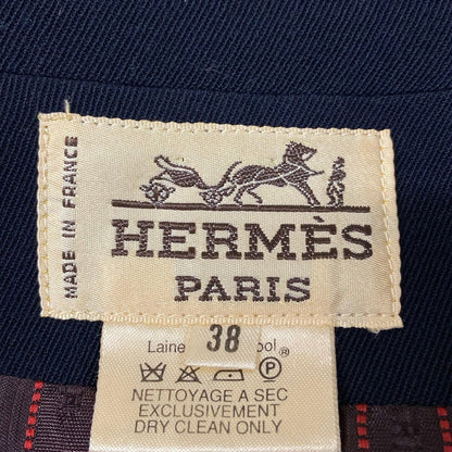 Hermes Skirt Suit Black Double Wool — view 3