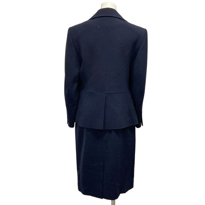 Hermes Skirt Suit Black Double Wool — view 2