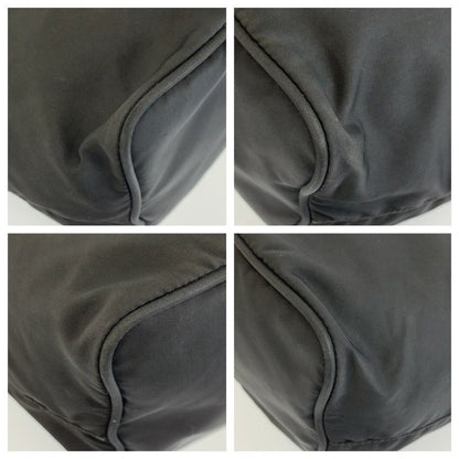 Prada Tessuto Black Silver Nylon Shoulder Bag — view 4