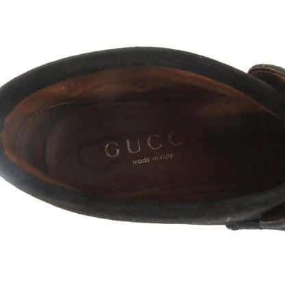 Gucci Loafers Horsebit Nubuck High Cut Black — view 8