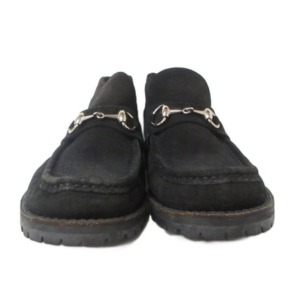 Gucci Loafers Horsebit Nubuck High Cut Black — view 3