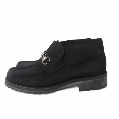 Gucci Loafers Horsebit Nubuck High Cut Black
