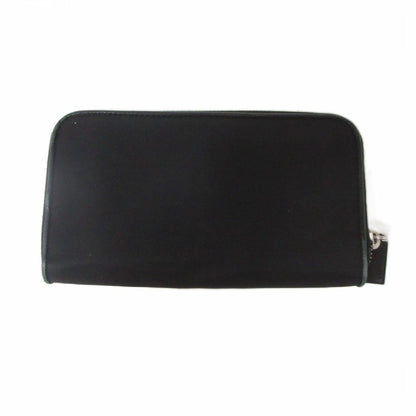 Prada Wallet Zip Closure Logo Triangle Plate Bijou Bear Black — view 2