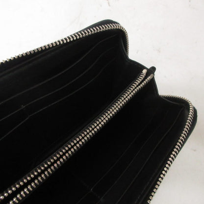 Prada Wallet Zip Closure Logo Triangle Plate Bijou Bear Black — view 5