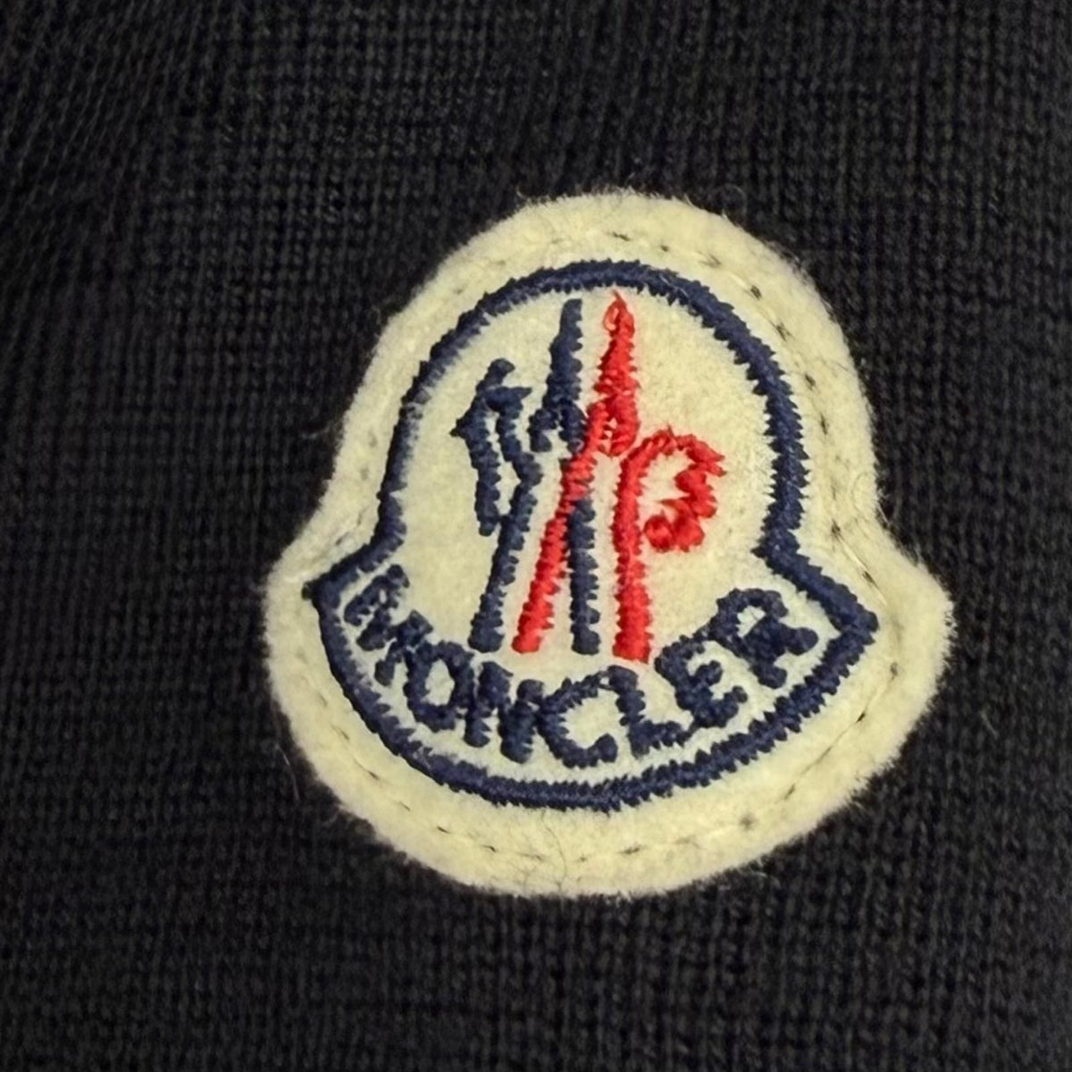 Moncler Cardigan Tricot Logo Patch Contrast Design Down Jacket Black XS — view 6