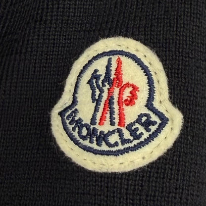 Moncler Cardigan Tricot Logo Patch Contrast Design Down Jacket Black XS — view 6