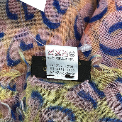 Louis Vuitton Leopard Print Silk Cashmere Blend Shawl Multicolor Scarf — view 4