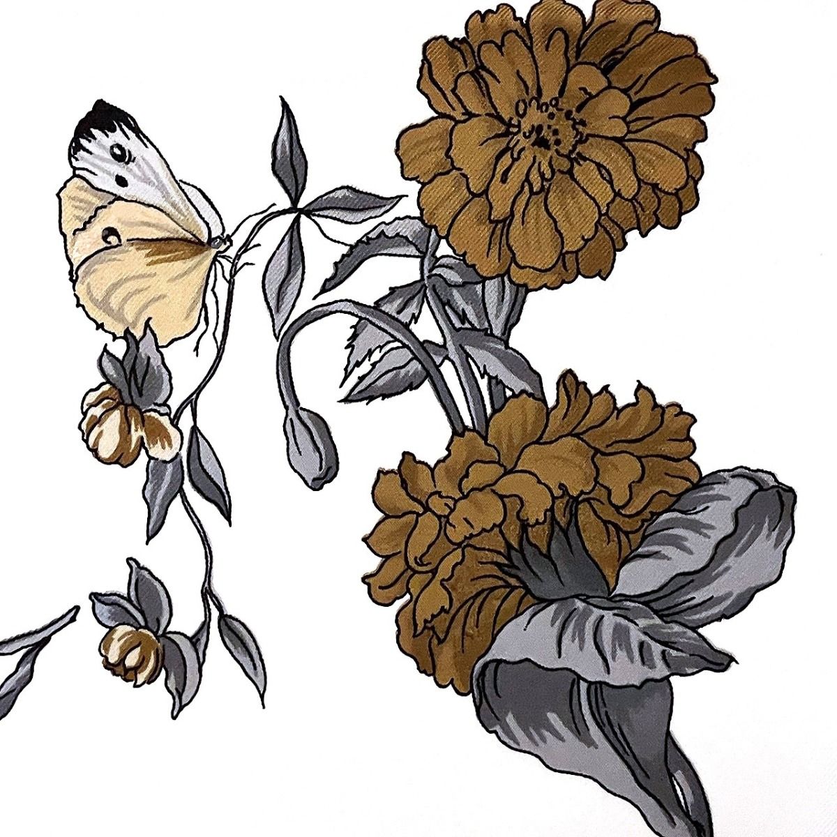 Hermes Carre 90 Quai Aux Fleurs Scarf Silk — view 5