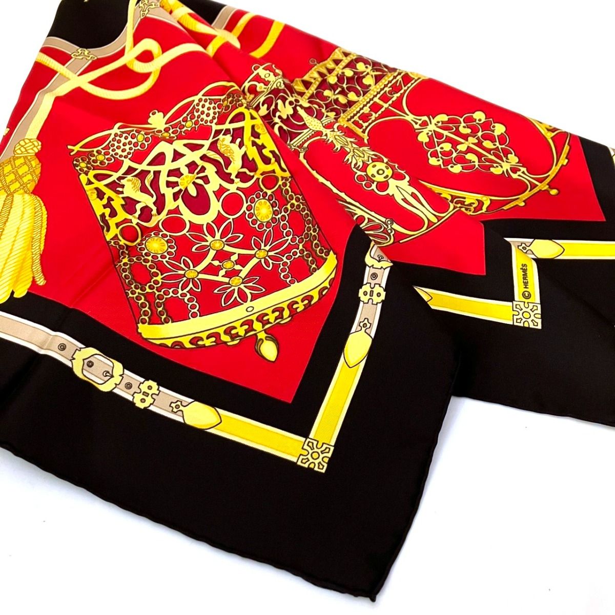 Hermes Carre 90 Nose Leather Scarf Silk — view 8