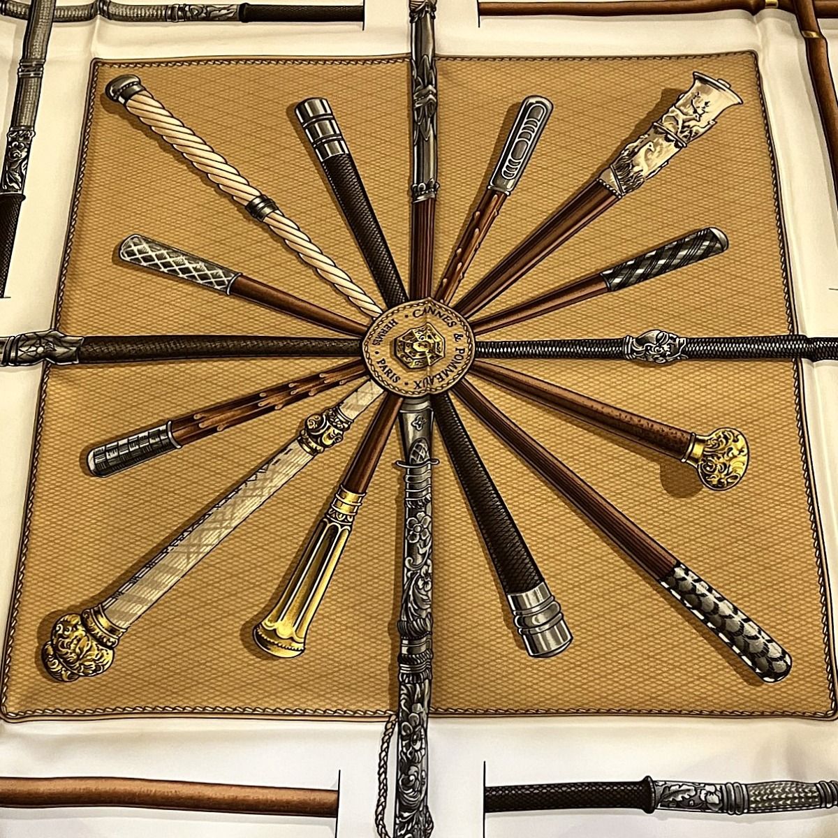 Hermes Carre 90 Cane and Decoration Scarf Silk — view 2