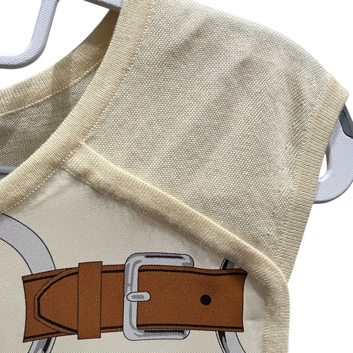 Hermes Knit Scarf Sleeveless Top Silk Cashmere Sweater — view 7