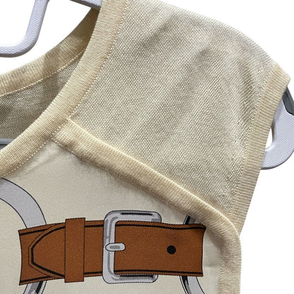 Hermes Knit Scarf Sleeveless Top Silk Cashmere Sweater — view 7