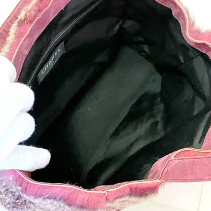 Chanel Rabbit Handbag Suede — view 6