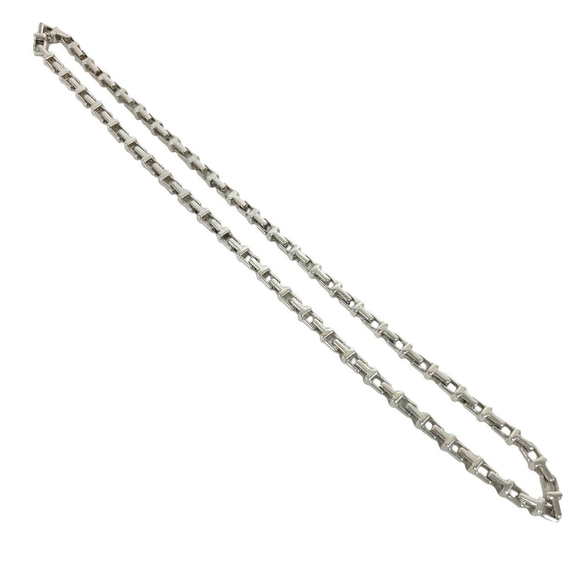 Tiffany & Co T Narrow Chain Necklace 925 Sterling Silver — view 6