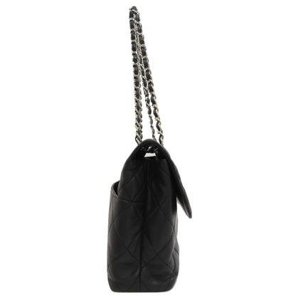 Chanel Quilted CC Logo Silver Shoulder Bag Calfskin — view 3