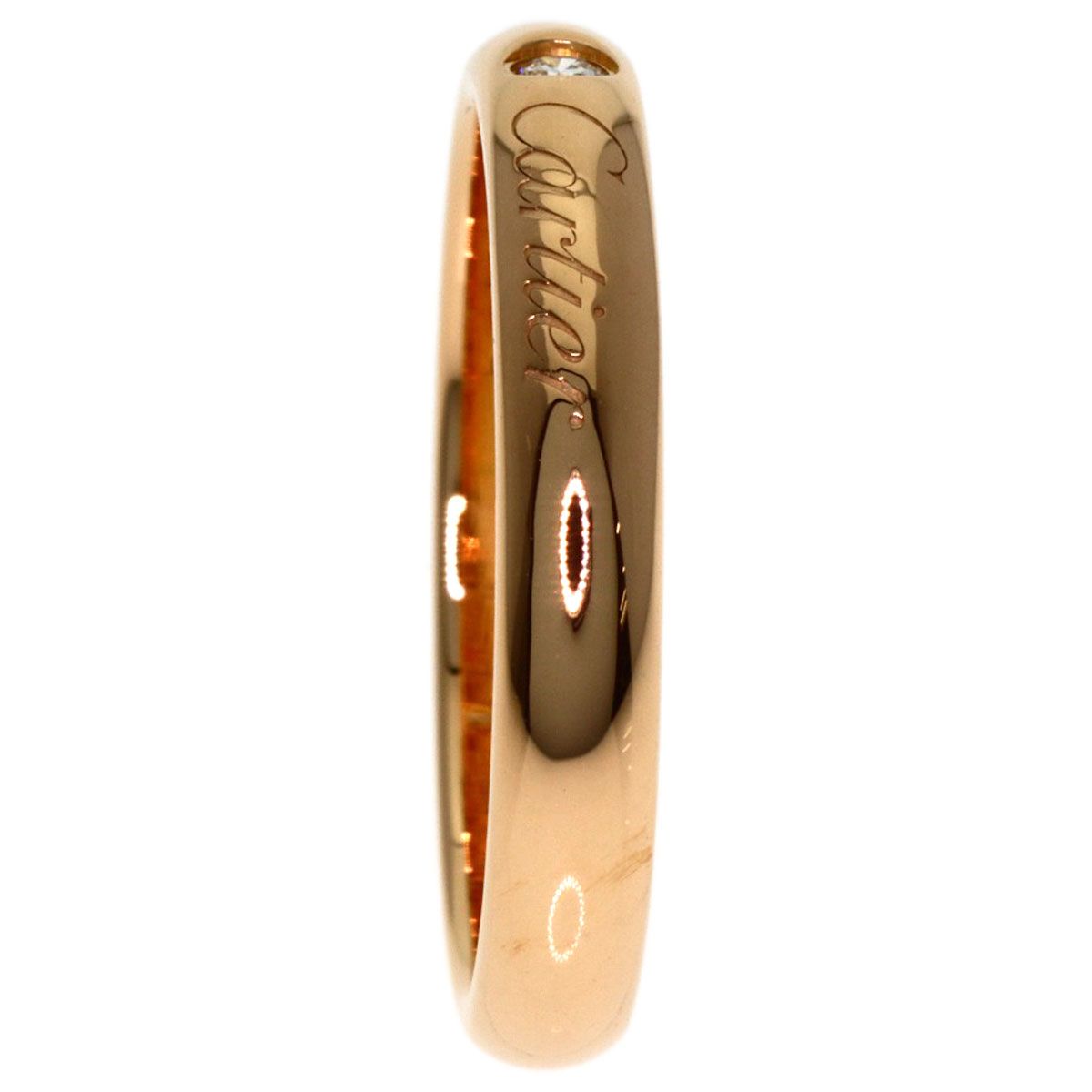 Cartier C de Cartier Diamond 50 Ring 18K Pink Gold — view 3