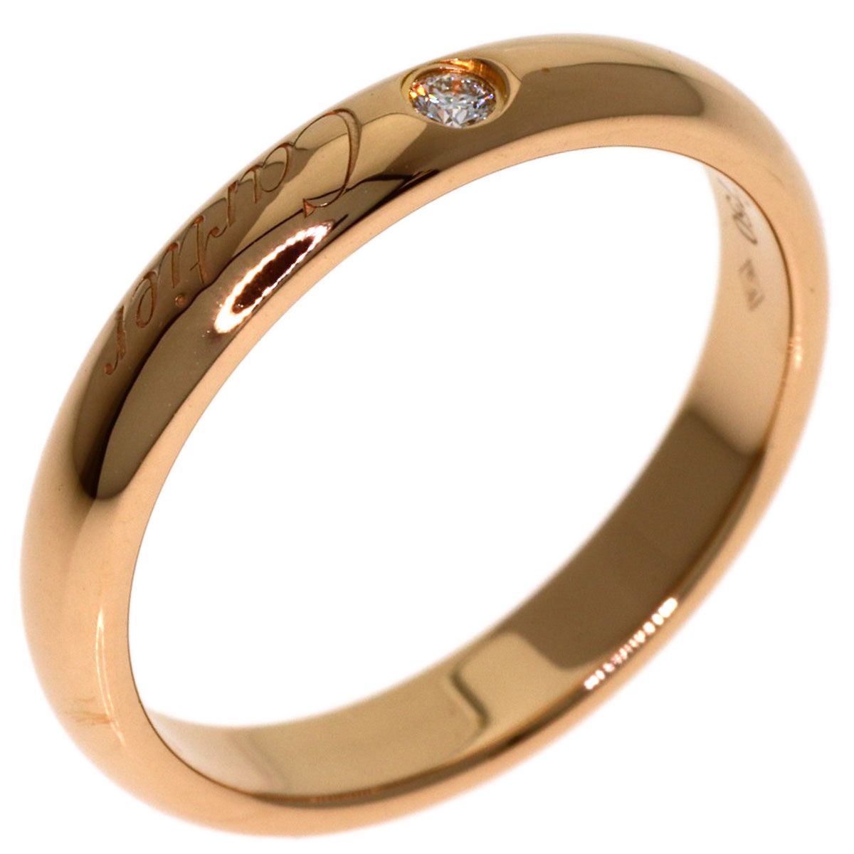 Cartier C de Cartier Diamond 50 Ring 18K Pink Gold — view 2