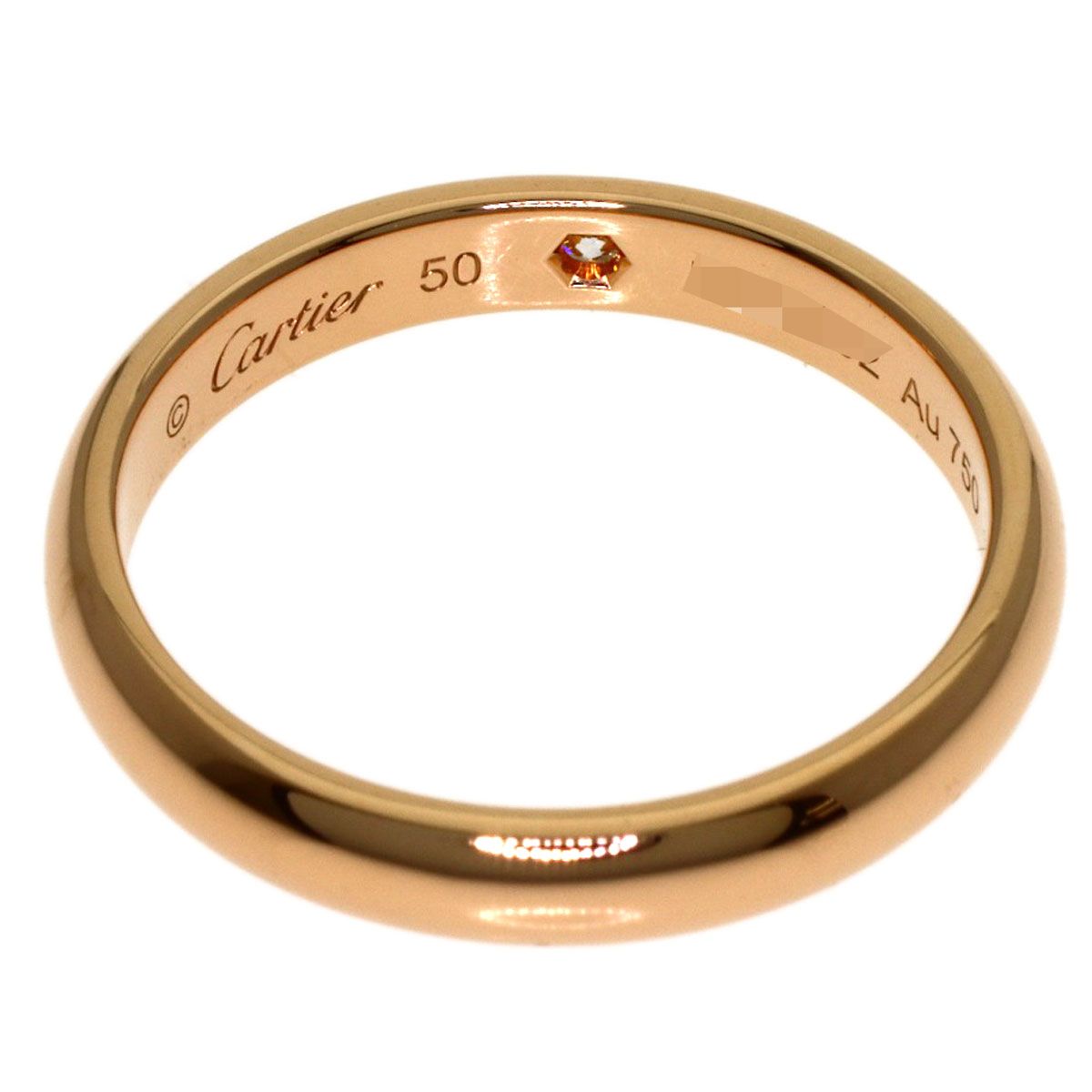 Cartier C de Cartier Diamond 50 Ring 18K Pink Gold — view 4