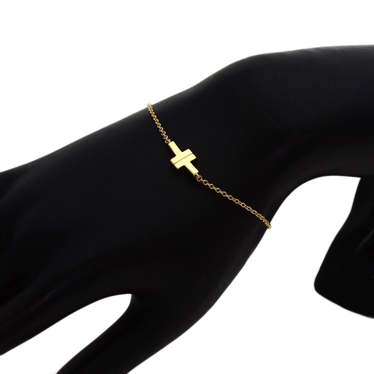 Tiffany & Co T Two Single Chain Bracelet 18K Yellow Gold — view 5