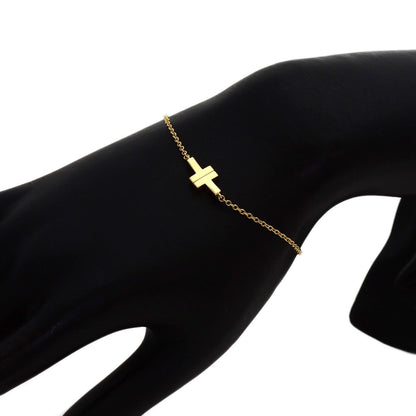 Tiffany & Co T Two Single Chain Bracelet 18K Yellow Gold — view 5