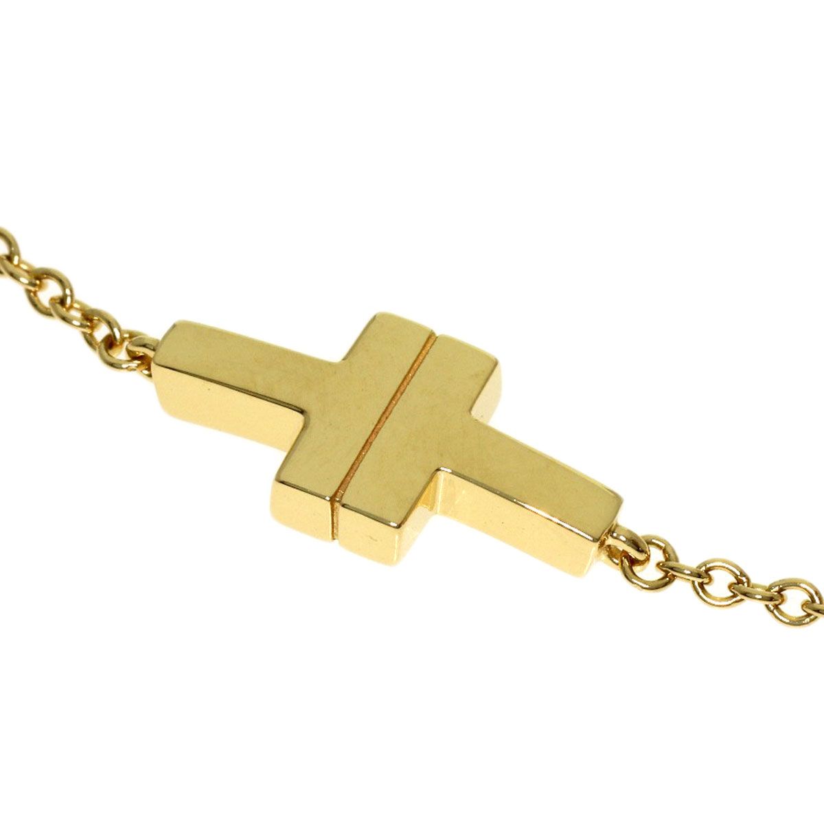 Tiffany & Co T Two Single Chain Bracelet 18K Yellow Gold — view 2