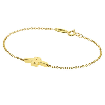 Tiffany & Co T Two Single Chain Bracelet 18K Yellow Gold