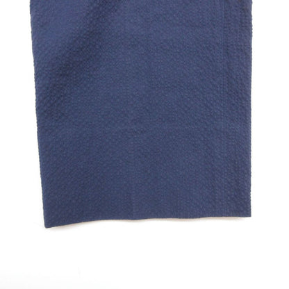 Hermes Pants Seersucker Flat-front Trousers Navy — view 6