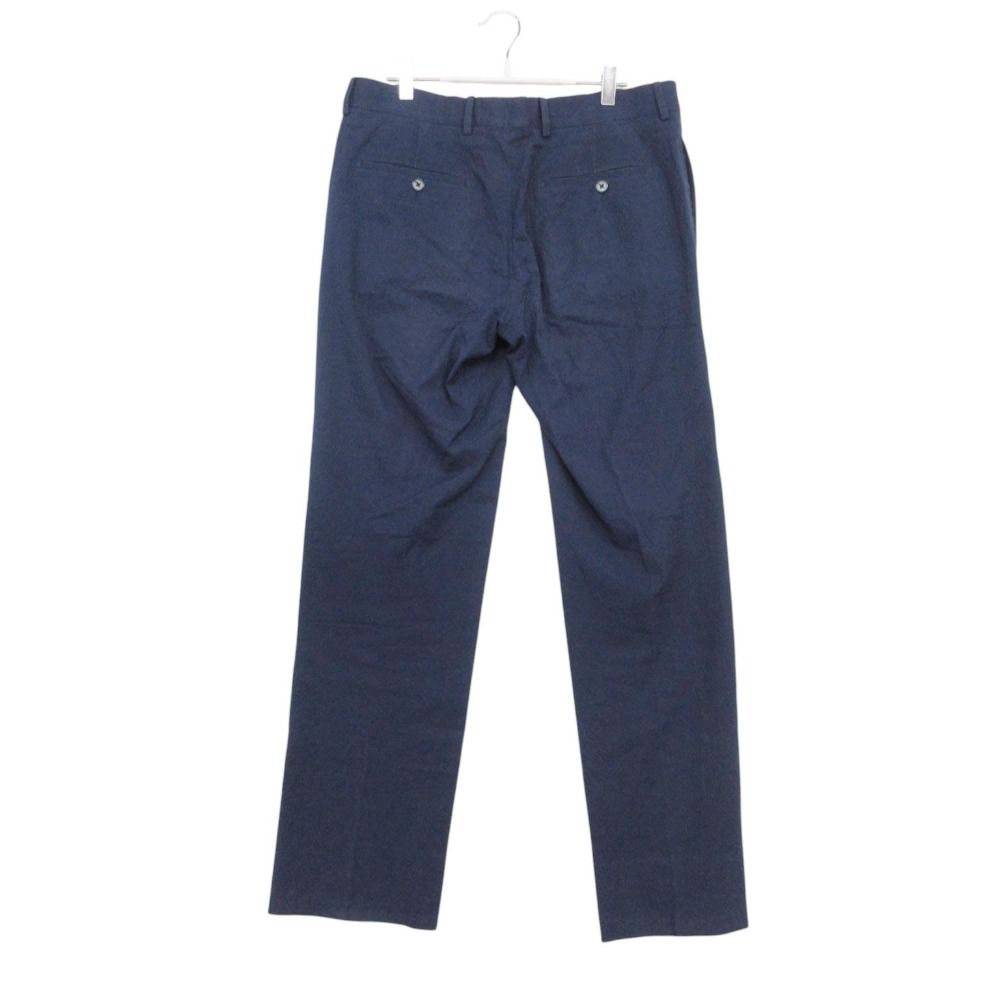 Hermes Pants Seersucker Flat-front Trousers Navy — view 2