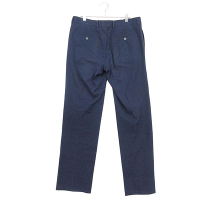 Hermes Pants Seersucker Flat-front Trousers Navy — view 2