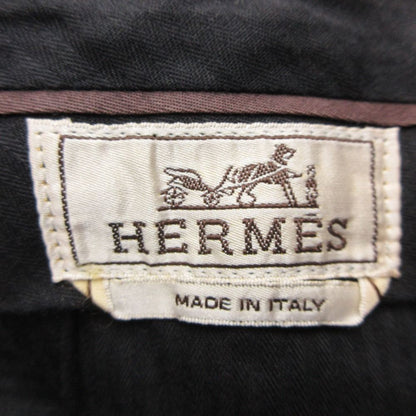 Hermes Pants Seersucker Flat-front Trousers Navy — view 7