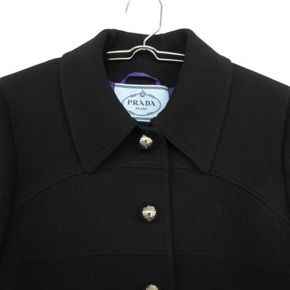 Prada Soutien Collar Coat Outer Black — view 4