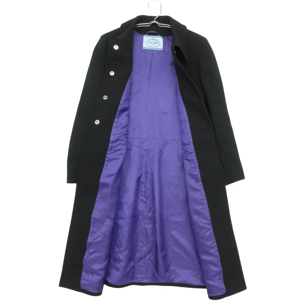 Prada Soutien Collar Coat Outer Black — view 3