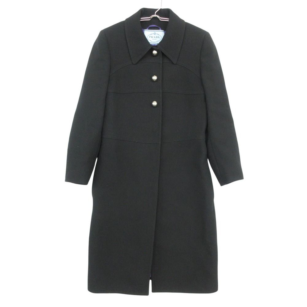 Prada Soutien Collar Coat Outer Black