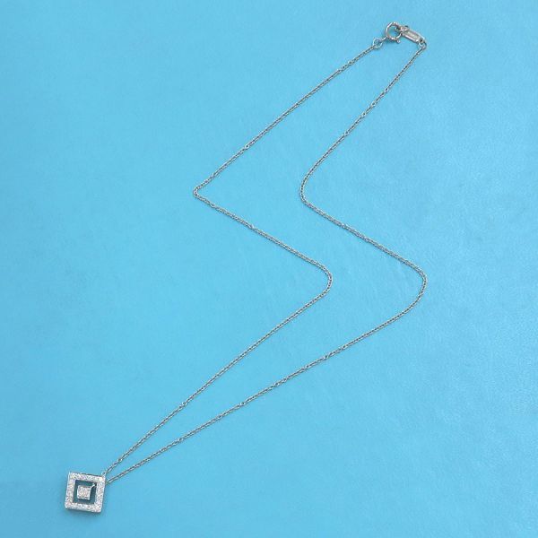 Tiffany & Co Open Square Diamond Necklace — view 4