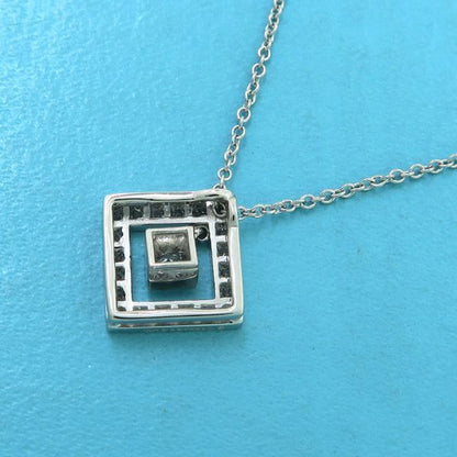 Tiffany & Co Open Square Diamond Necklace — view 3