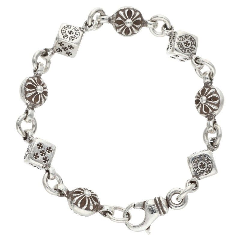 Chrome Hearts Dice Cross Ball Silver Bracelet — view 2