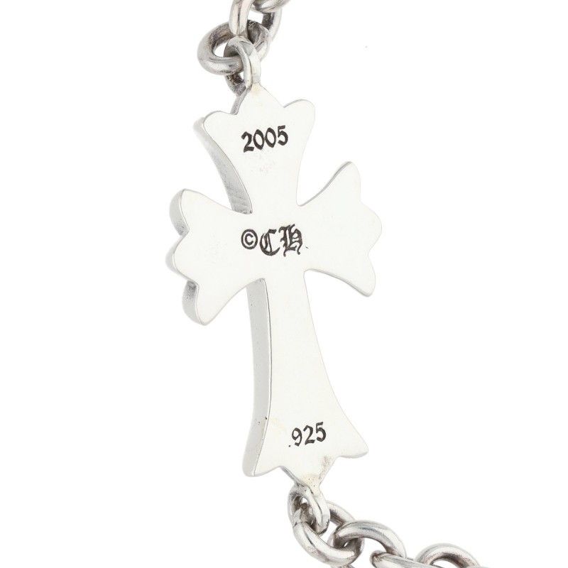 Chrome Hearts Tiny CH Cross Chain Silver Bracelet — view 2